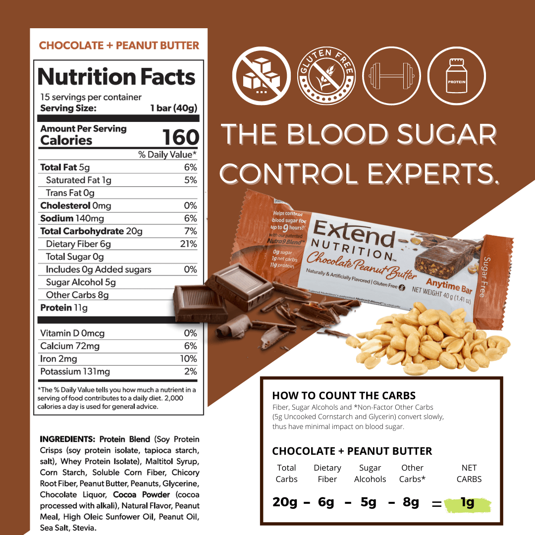 Extend - Chocolate Peanut Butter Sugar Free Protein Bars (12 Pk)