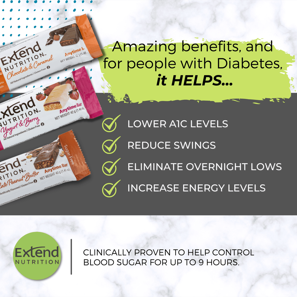 Extend – Diabetic Protein Bars, 3 Flavor Variety Pack (12 Pk)