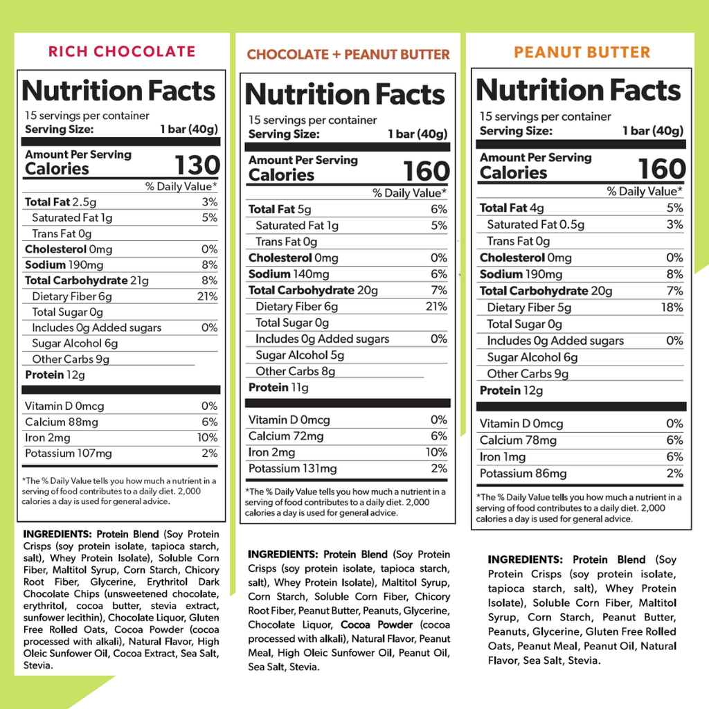 Extend – Diabetic Protein Bars, 3 Flavor Variety Pack (12 Pk)