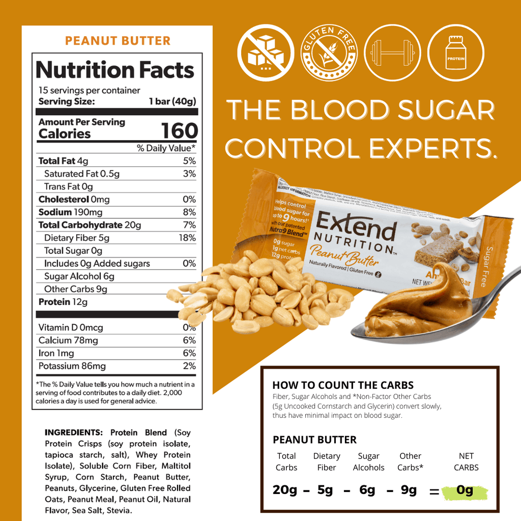 Extend - Peanut Butter Low Carb High Protein Bars (12 Pk)